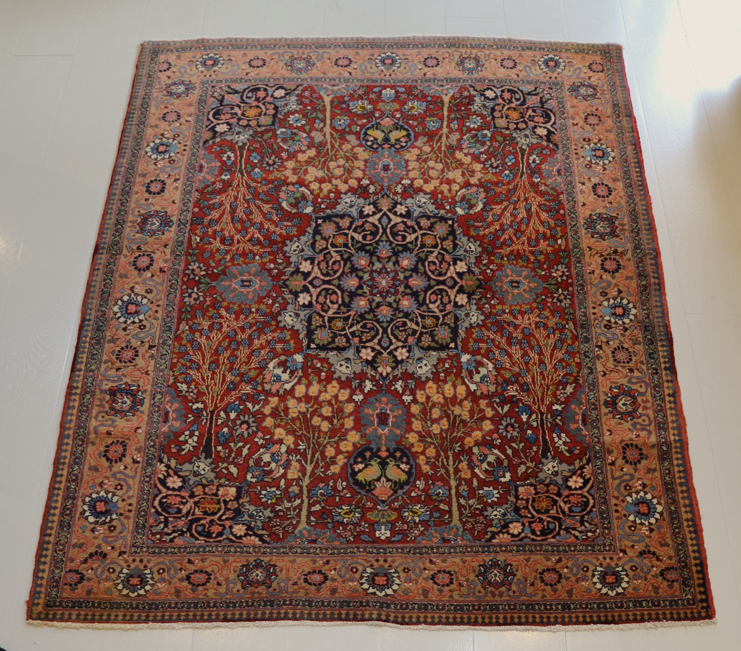 Fine Antique Tabriz with Trees