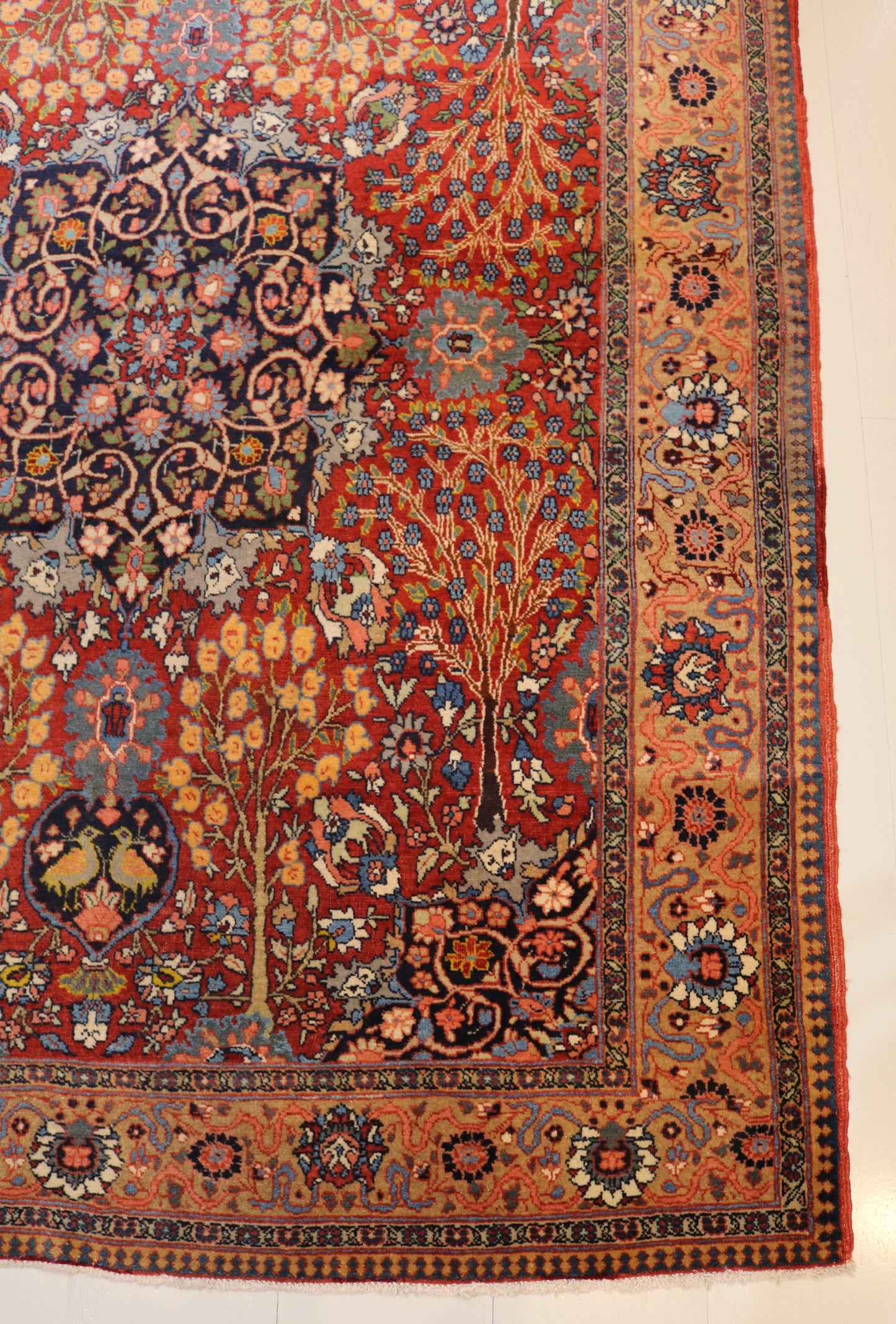 Fine Antique Tabriz with Trees