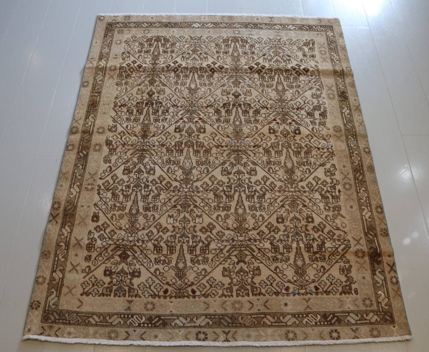 Afshar Rug with muted colours