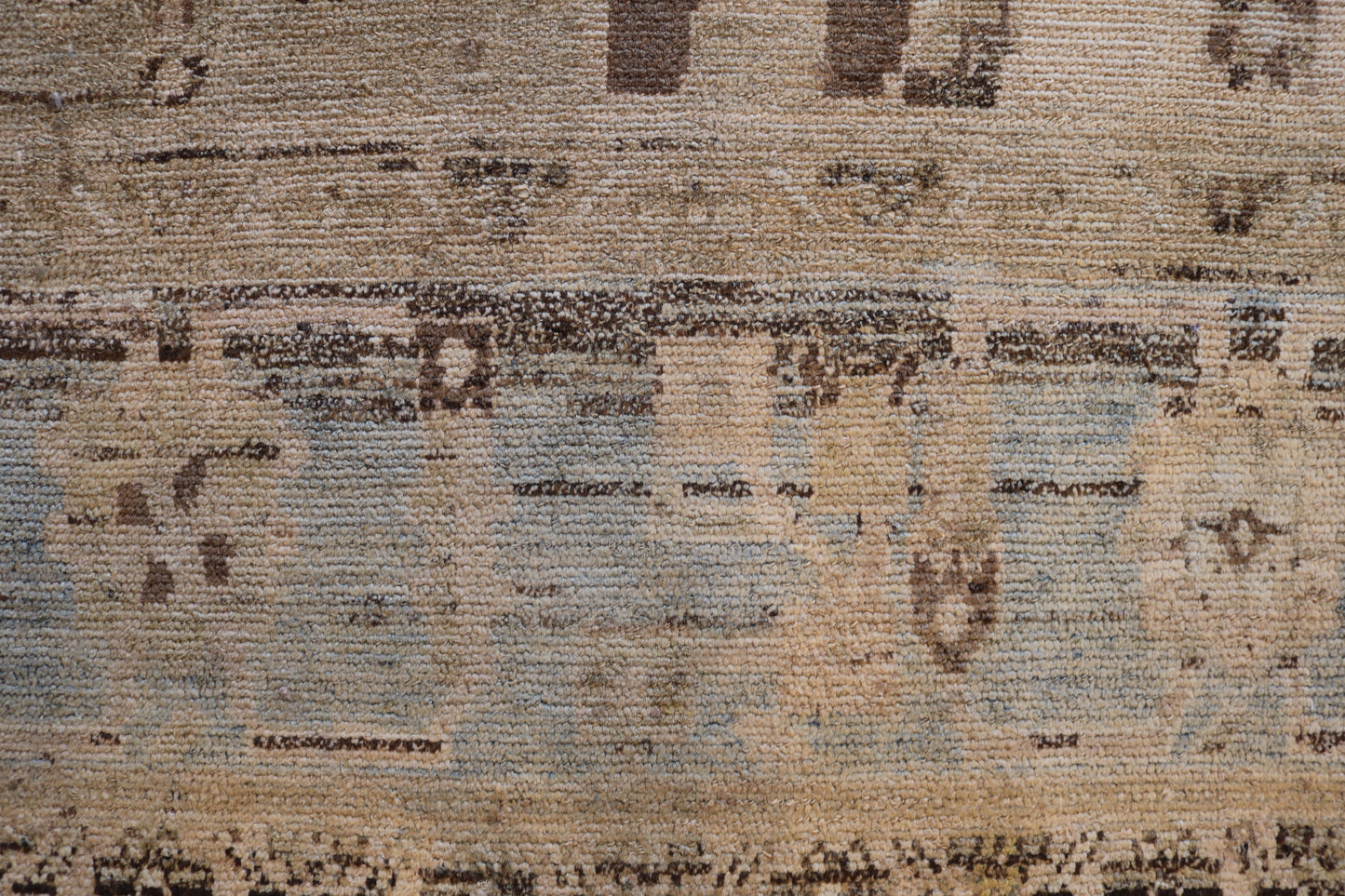 Malayer Rug with light blue border and trees