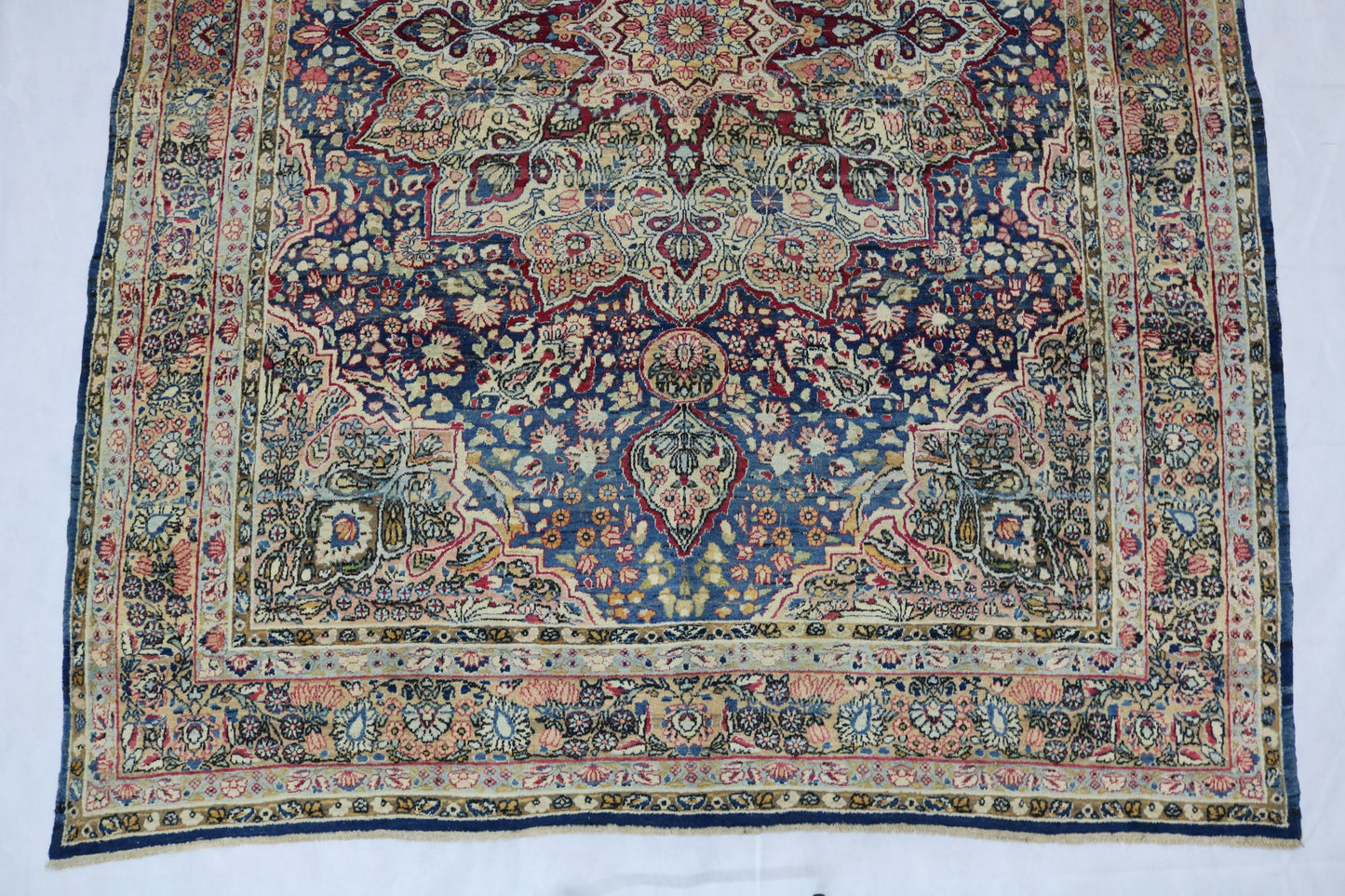 Antique Persian Lavar Kerman carpet
