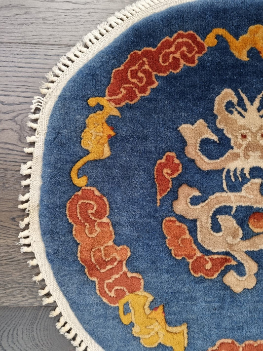 Antique Chinese circle rug - Hakiemie Rug Gallery