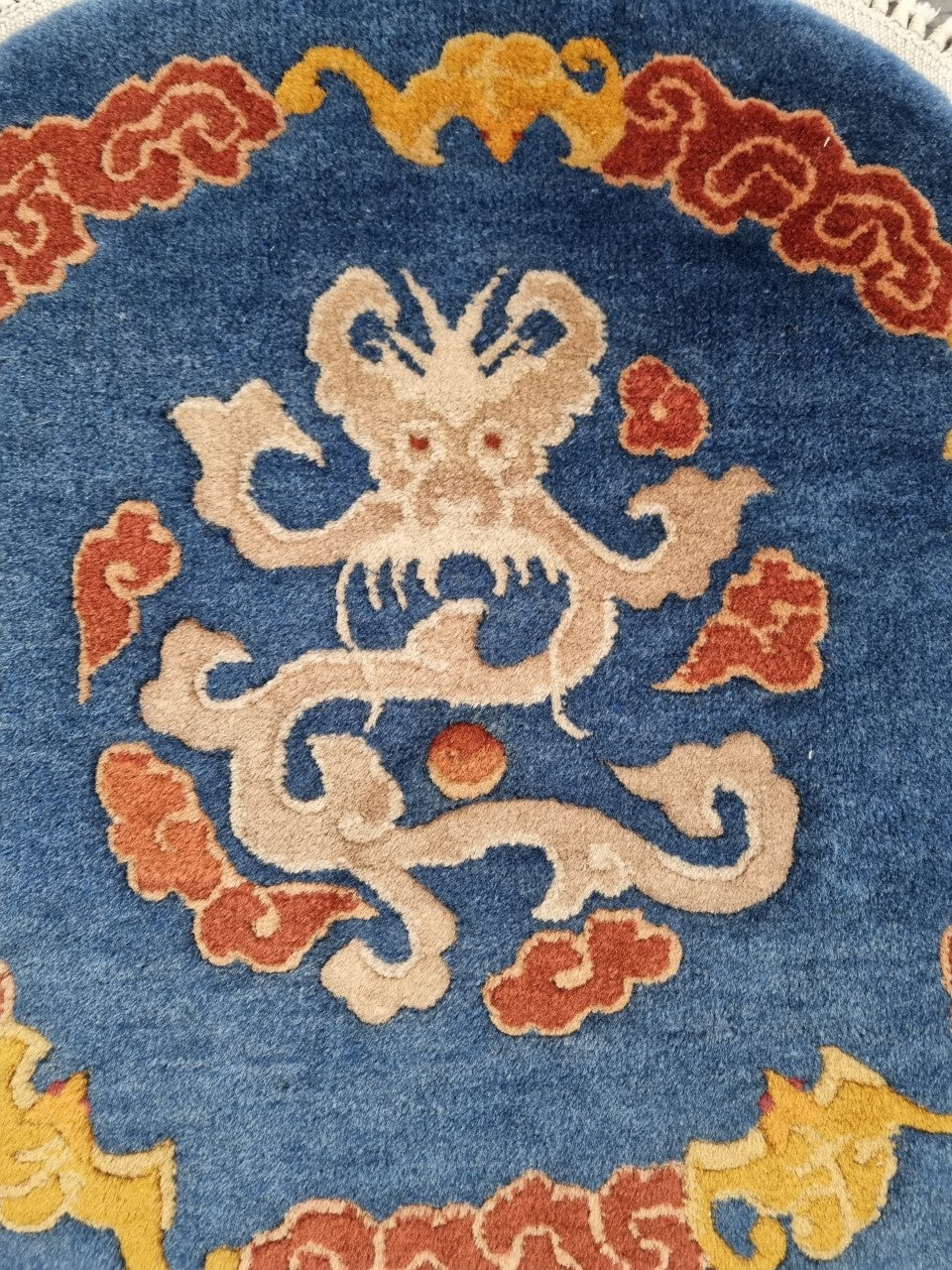 Antique Chinese circle rug - Hakiemie Rug Gallery