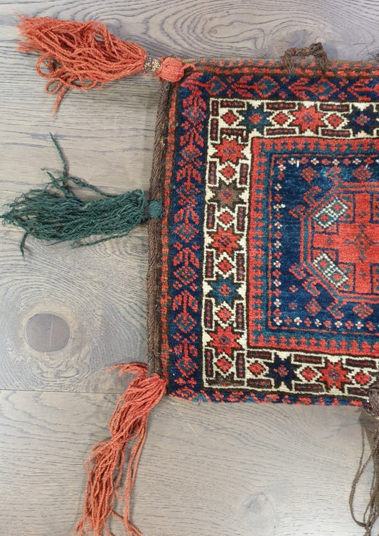 Beautiful old antique decorative Balauch bag - Hakiemie Rug Gallery