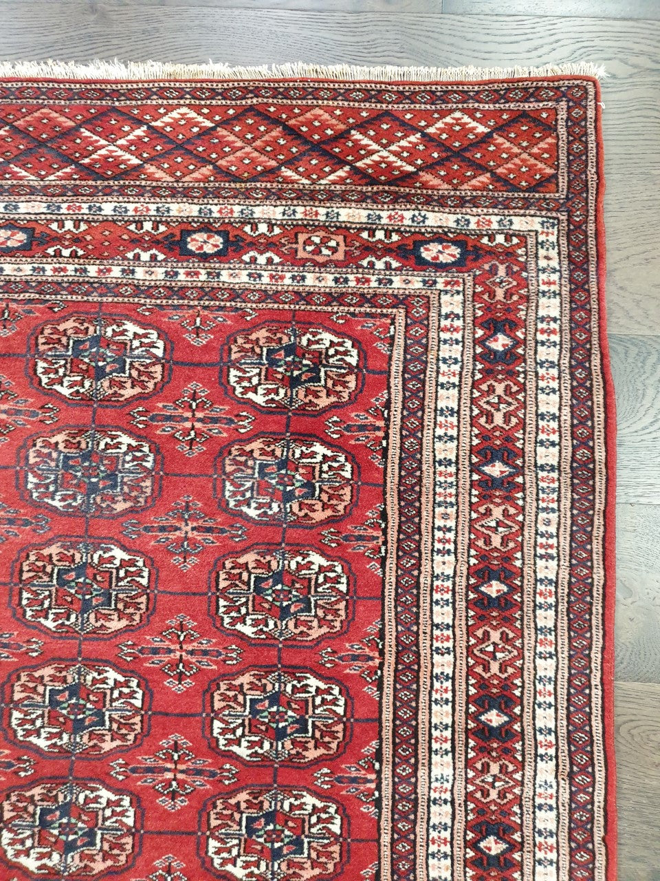 Wonderful vintage Turkmen Bohara rug - Hakiemie Rug Gallery