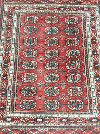 Wonderful vintage Turkmen Bohara rug - Hakiemie Rug Gallery