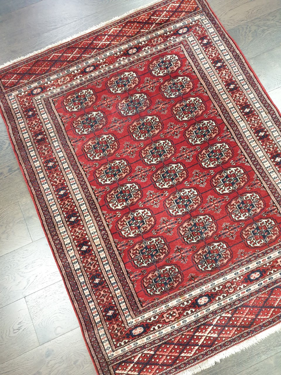 Wonderful vintage Turkmen Bohara rug - Hakiemie Rug Gallery