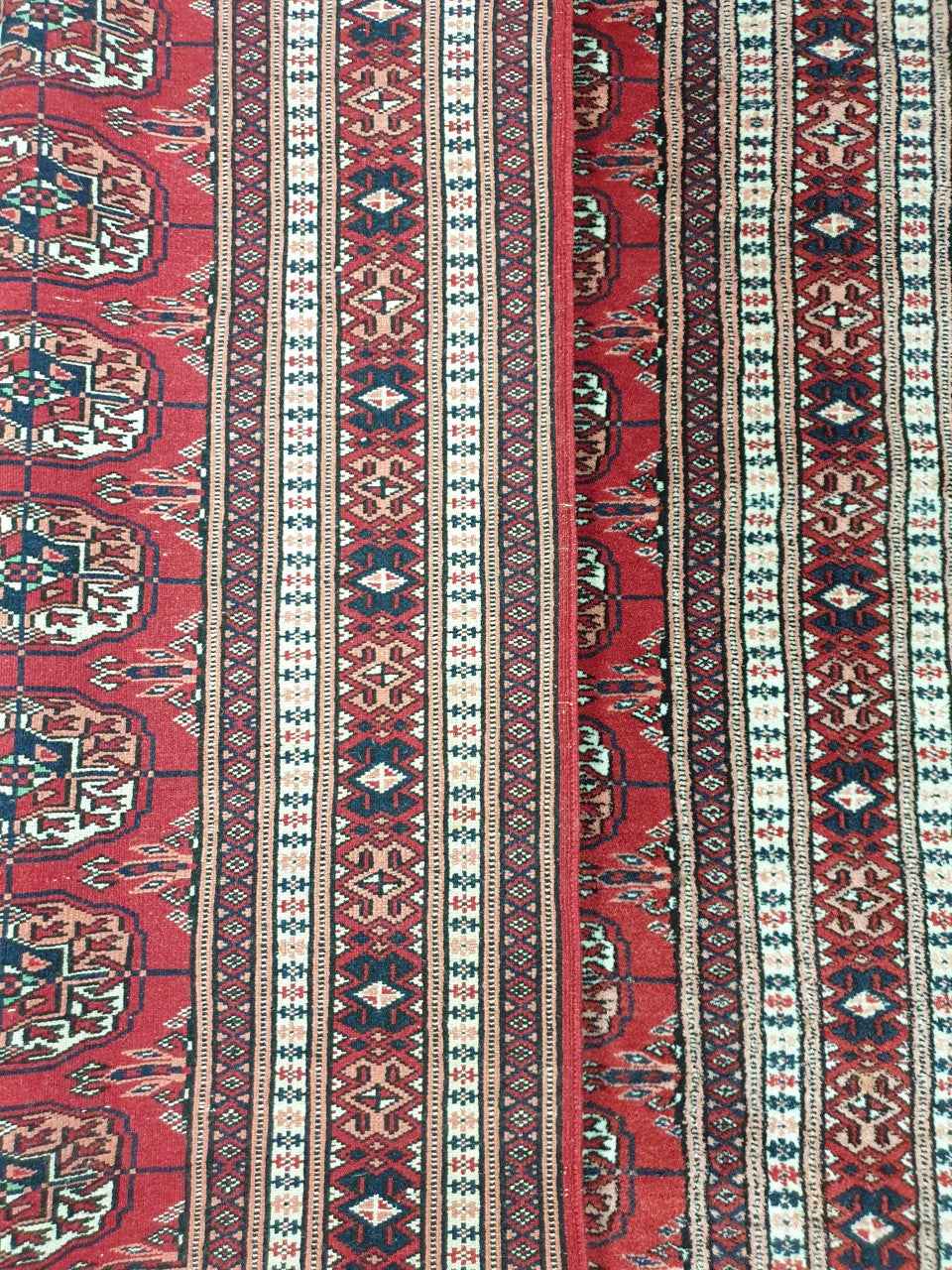 Wonderful vintage Turkmen Bohara rug