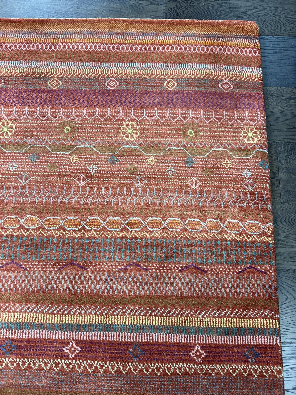 Wonderful new handmade Retro Gabbeh rug
