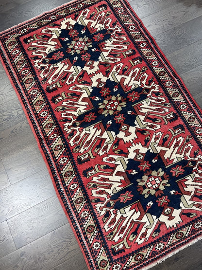 Beautiful vintage Handmade Caucasian Chalabird rug. - Hakiemie Rug Gallery