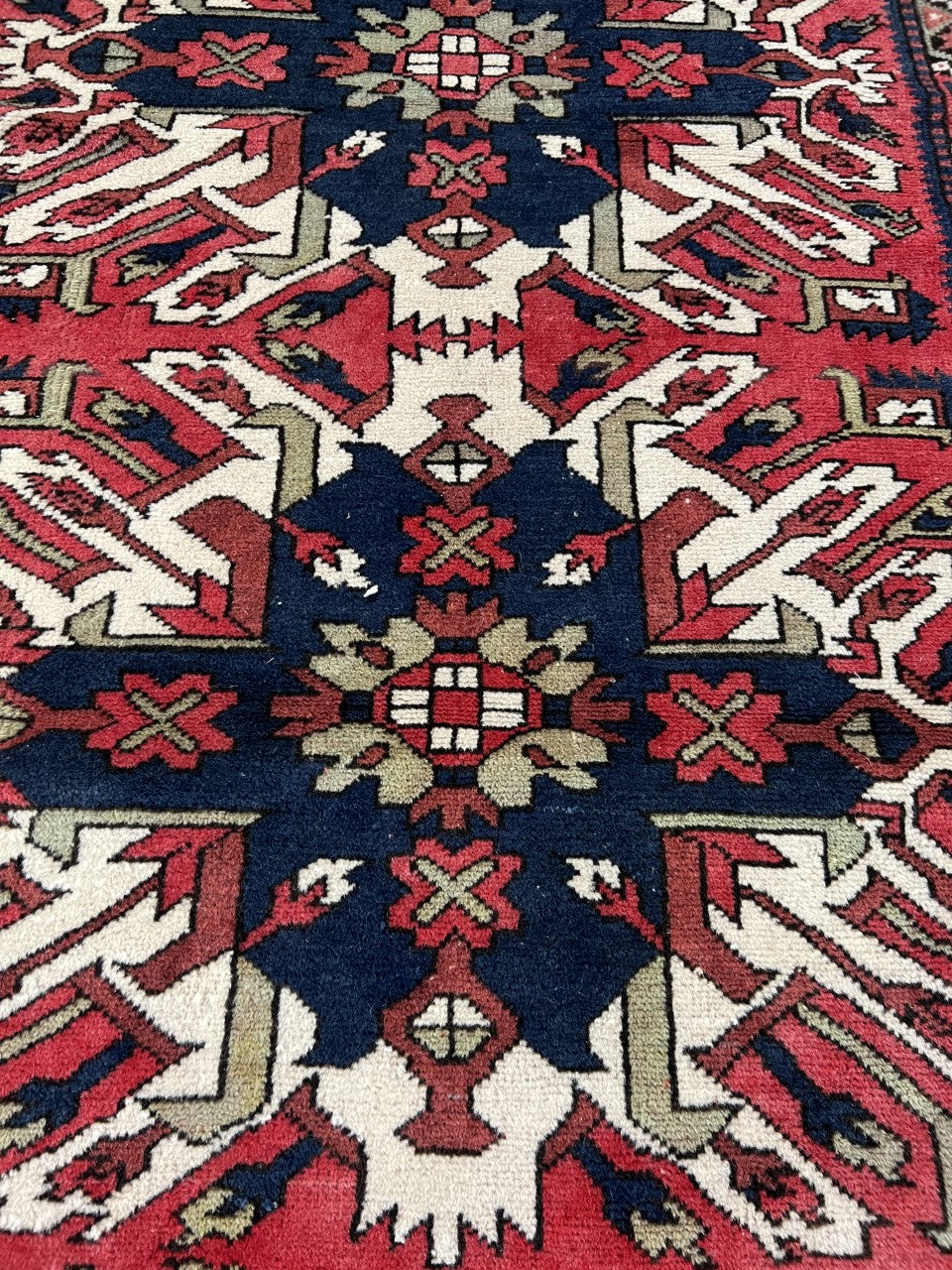 Beautiful vintage Handmade Caucasian Chalabird rug.