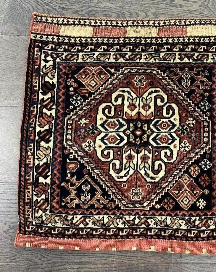 Amazing Old Antique Handmade Qasqhai bagface - Hakiemie Rug Gallery