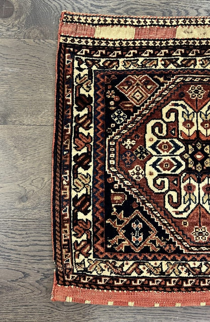 Amazing Old Antique Handmade Qasqhai bagface - Hakiemie Rug Gallery