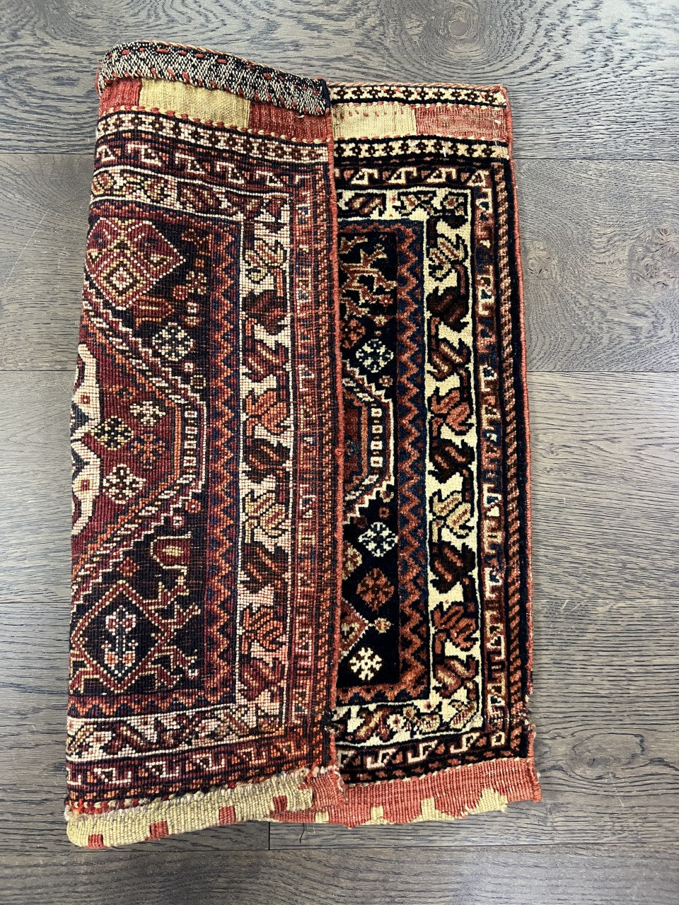 Amazing Old Antique Handmade Qasqhai bagface - Hakiemie Rug Gallery