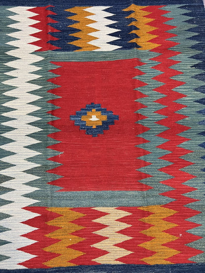 Beautiful New Qasqhai Kilim Sofra - Hakiemie Rug Gallery