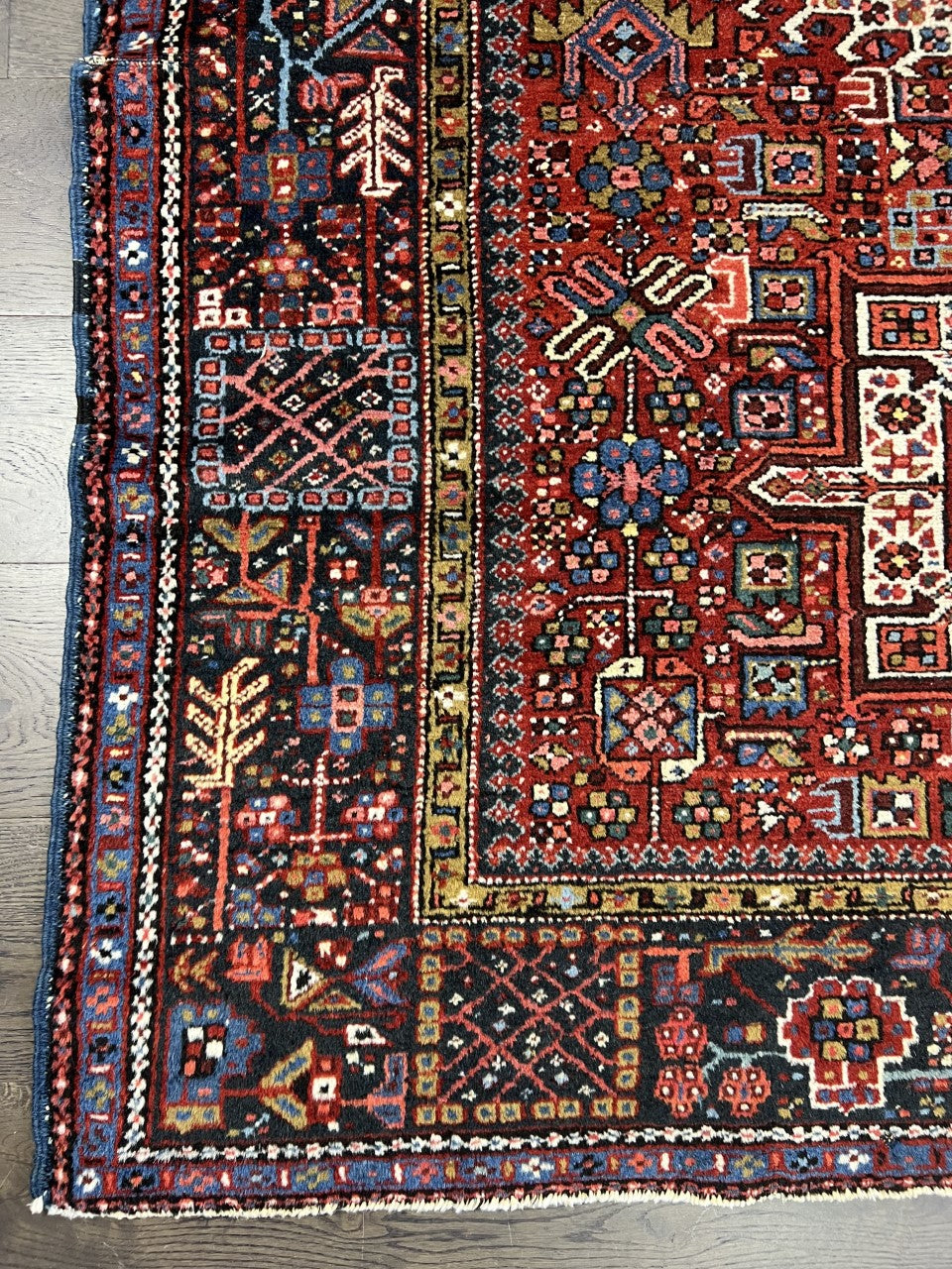 Wonderful antique Heriz Karaja rug - Hakiemie Rug Gallery