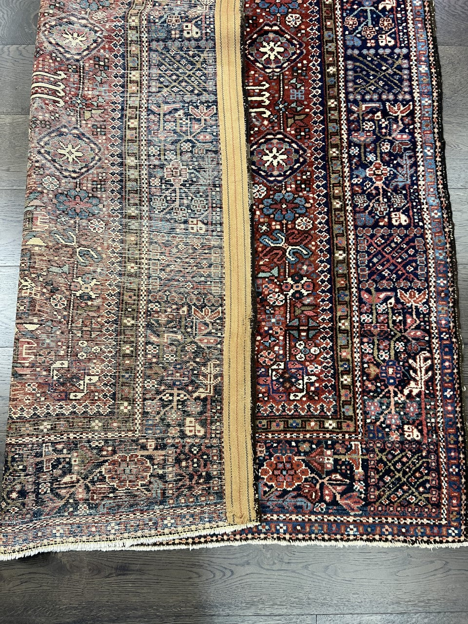 Amazing old antique Heriz -Karaja rug