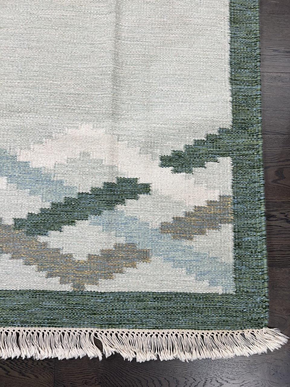 Amazing Swedish Kilim decorative rug