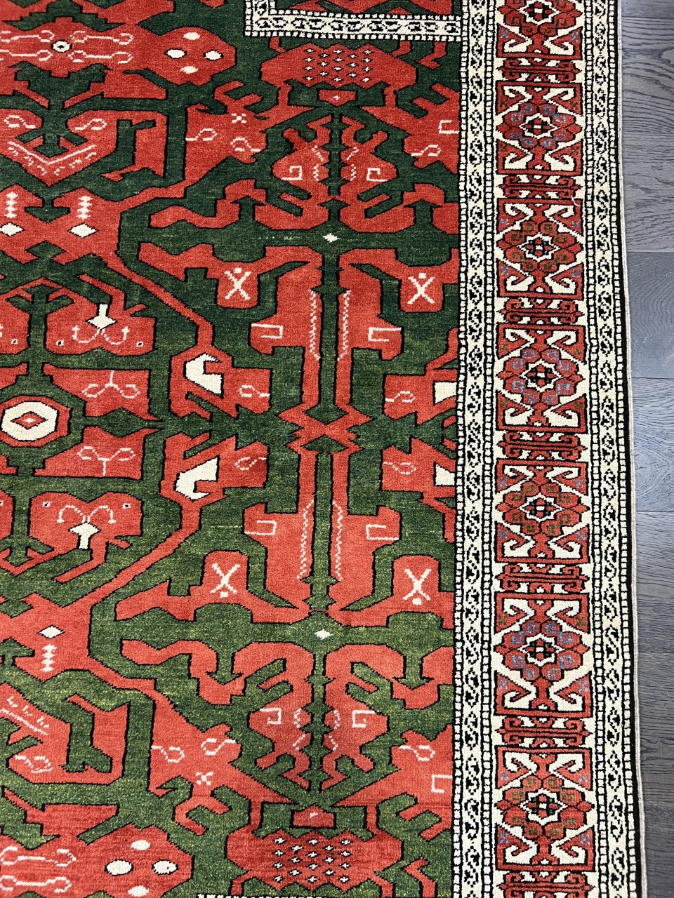 Beautiful vintage Handmade Caucasian Shirwan rug