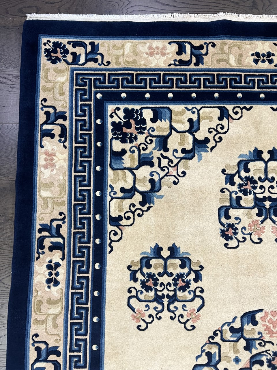 Wonderful vintage Chinese Pecking rug