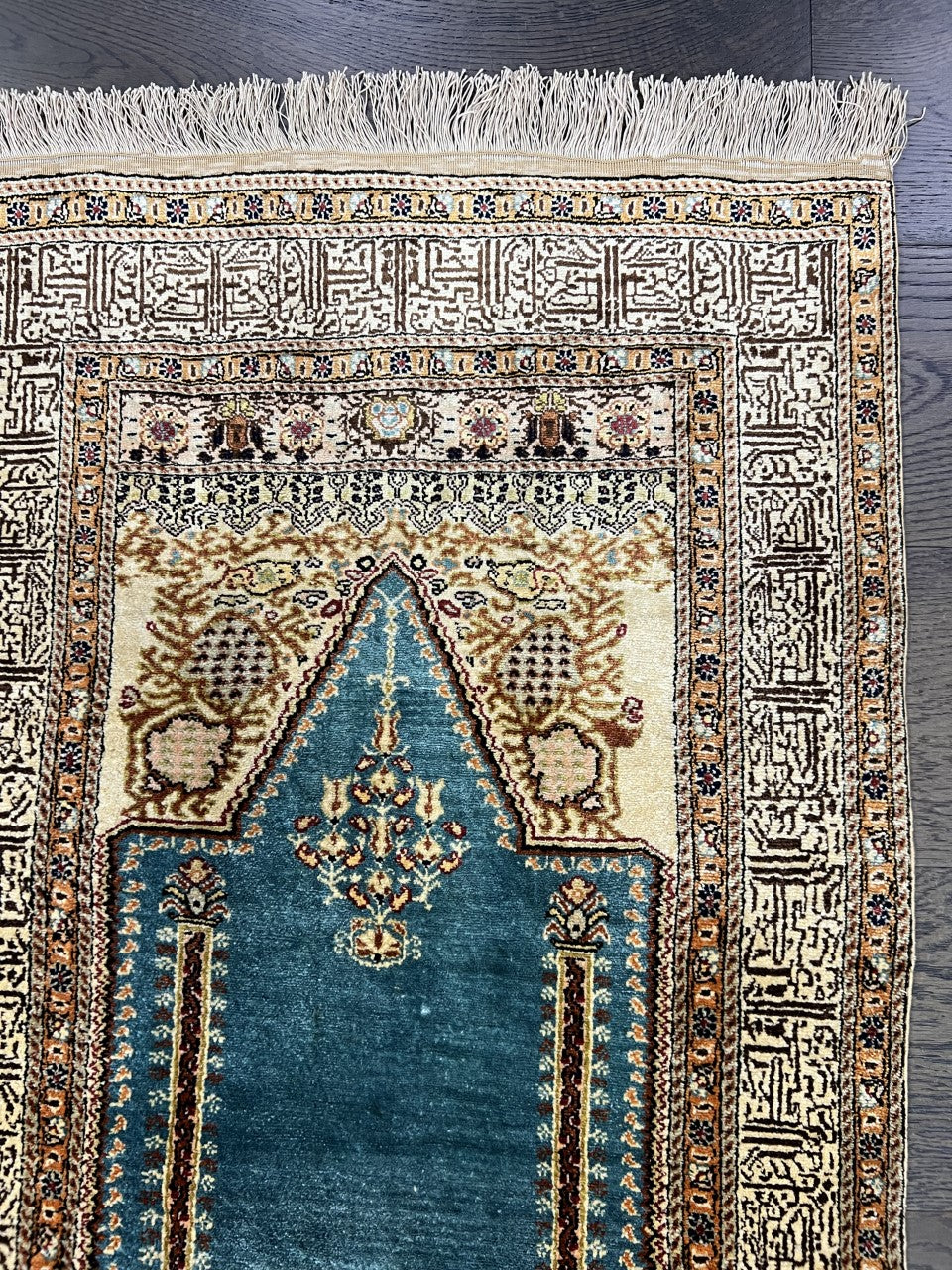 Wonderful old decorative Turkish Kaisary silk rug