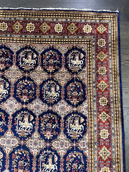 Wonderful vintage decorative silk rug - Hakiemie Rug Gallery