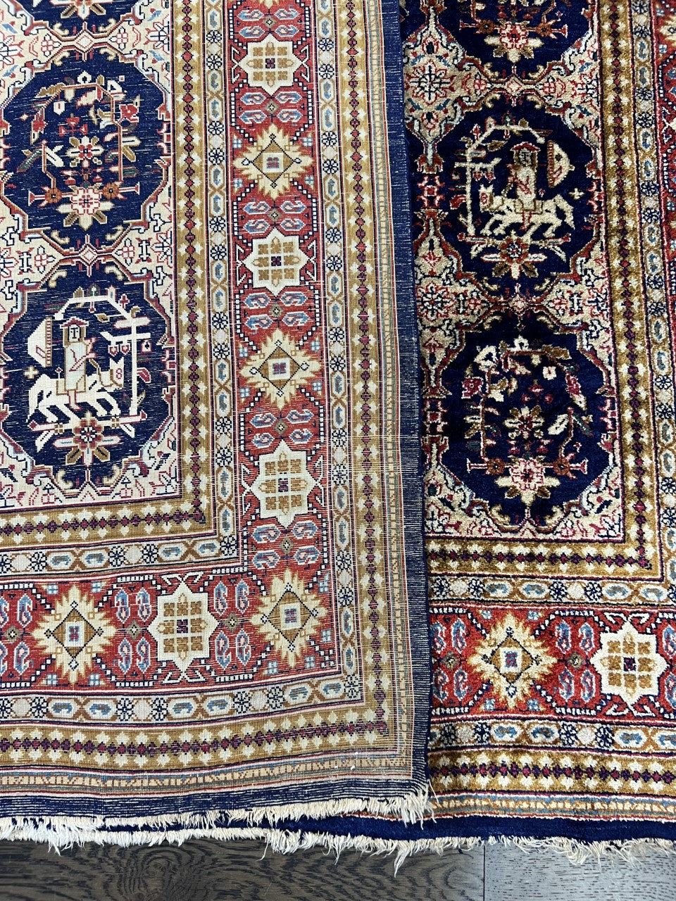 Wonderful vintage decorative silk rug - Hakiemie Rug Gallery