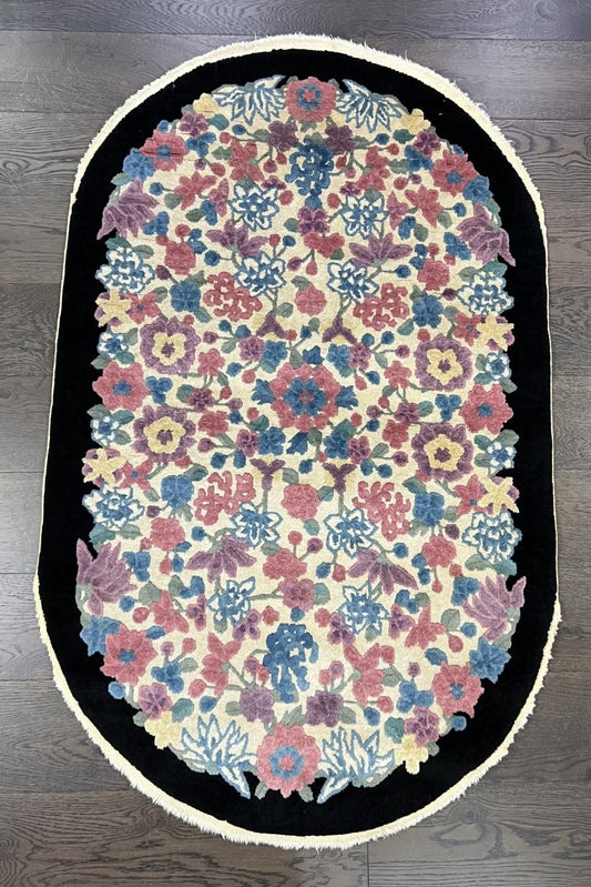 Wonderful Old Antique handmade Chinese Nicols rug